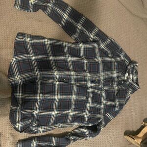 Hollister Blue and White Casual Button Down Shirt